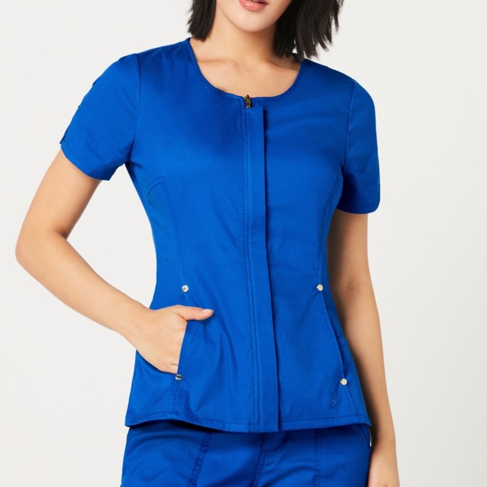 Jaanuu Hidden Zipper top Royal Blue XS (NWT)